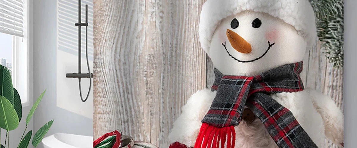 Christmas Themed Shower Curtains