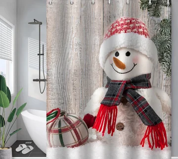 Christmas Themed Shower Curtains
